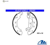 BRAKE SHOE SET 03.0137-0393.2 FOR SMART M160.910/160E6ALB05/160E6ALB03 0.6L 3cyl