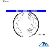 ATE 03.0137-0393.2 Brake Shoe Set