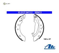 ATE 03.0137-0413.2 Brake Shoe Set Rear for Nissan Micra