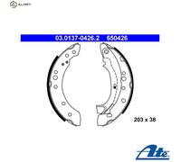 ATE Brake Shoe Set 03.0137-0426.2 - Rear, Fits Peugeot/Citroen C3 C2 1007 Enterprise 1.4L