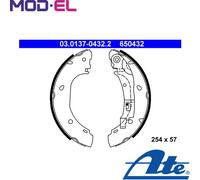 Brake shoes 03.0137-0432.2 ATE for PEUGEOT FIAT CITROËN PIAGGIO