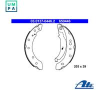 ATE Rear Brake Shoe Set 03.0137-0446.2 for Peugeot 206, 206+, 207