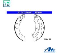 BRAKE SHOE SET 03.0137-0446.2 FOR PEUGEOT 206+ KFW /KFV /KFU /KFX /KFT 1.4L 4cyl