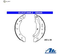 ATE Rear Brake Shoe Set 03.0137-0446.2 for Peugeot 206, 206+, 207