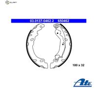 ATE Brake Shoe Set 03.0137-0462.2 - Rear - Fits FIAT & FORD: KA, 500, 500 C, Panda