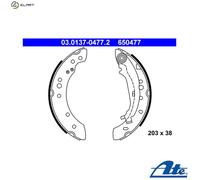 BRAKE SHOE SET 03.0137-0477.2 FOR MITSUBISHI SMART 3A91 1.1L OM 639.939 1.5L