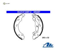 Brake shoes 03.0137-0487.2 ATE for SMART FORTWO Coupe FORTWO Cabrio CITY-COUPE