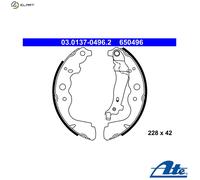 Brake shoes 03.0137-0496.2 ATE for DACIA RENAULT MERCEDES-BENZ