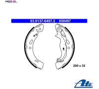 BRAKE SHOE SET 03.0137-0497.2 FOR FORD STJB/STJD/STJC 1.2L 4cyl FIESTA VI