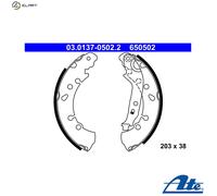 ATE 03.0137-0502.2 Brake Shoe Set Rear for