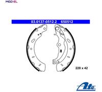 Brake shoes 03.0137-0512.2 ATE for FORD FOCUS III Saloon FOCUS III B-MAX PUMA