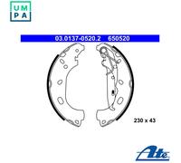 BRAKE SHOE SET 03.0137-0520.2 FOR VAUXHALL ASTRAVAN/Mk OPEL Z17DTL/17DTH 1.7L