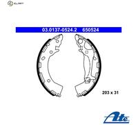 ATE 03.0137-0524.2 Brake Shoe Set