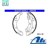BRAKE SHOE SET 03.0137-0536.2 FOR NISSAN NOTEMICRAIV HR12DE/HR12DR 1.2L 3cyl