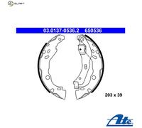 Brake shoes 03.0137-0536.2 ATE for NISSAN MICRA IV NOTE