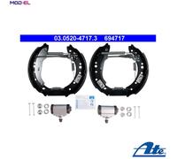 Brake shoes Pre-assembled 03.0520-4717.3 ATE for RENAULT TWINGO II CLIO Mk II