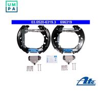 BRAKE SHOE SET 03.0520-6319.3 FOR MAZDA 121/III SOHO DEMIO FORD FUSION KA 1.3L