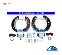 Brake shoes Pre-assembled 03.0520-7620.3 ATE for CITROËN PEUGEOT