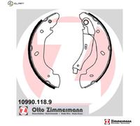 Brake shoes 10990.118.9 ZIMMERMANN for FORD TRANSIT Bus TRANSIT Van