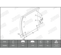Brake shoe set 1928304040 JURID for SKODA LADA YUGO ROVER AUSTIN MITSUBISHI