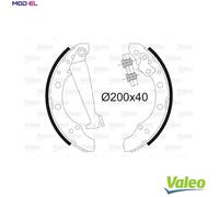 Brake shoes Rear Axle 562080 VALEO for SEAT AUDI VW SKODA