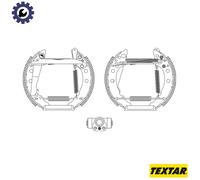 Fits TEXTAR 84018202 set of brake shoes VW 80,CORDOBA,IBIZA,GOLF,PASSAT 78-