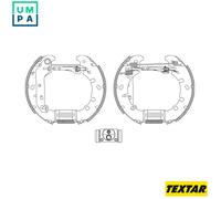 Brake shoes Pre-assembled 84057300 TEXTAR for FORD PUMA FIESTA V Van