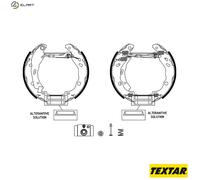 Brake shoes Pre-assembled 84077201 TEXTAR for PEUGEOT CITROËN