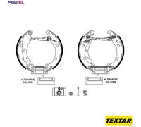 Brake shoes Pre-assembled 84077201 TEXTAR for PEUGEOT CITROËN