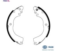 BRAKE SHOE SET 8DB 355 022-301 FOR MITSUBISHI SPACE/MIRAGE/STAR/Hatchback 1.0L