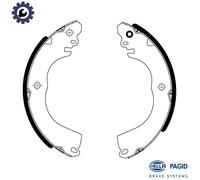 BRAKE SHOE SET 8DB 355 022-301 FOR MITSUBISHI SPACE/MIRAGE/STAR/Hatchback 1.0L