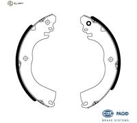 BRAKE SHOE SET 8DB 355 022-301 FOR MITSUBISHI SPACE/MIRAGE/STAR/Hatchback 1.0L