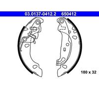 Brake Shoe Set ATE Fits FORD MAZDA Fiesta IV Ka 121 III 1433865