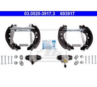 Brake shoes Pre-assembled 03.0520-3917.3 ATE for AUDI VW SEAT