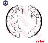 Brake shoes GS6190 TRW for RENAULT PEUGEOT TALBOT