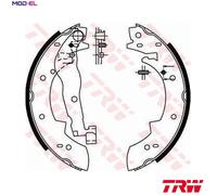 Brake shoes GS6190 TRW for RENAULT PEUGEOT TALBOT