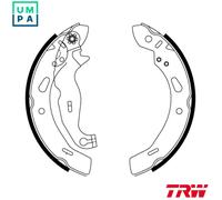 BRAKE SHOE SET GS8814 FOR FORD STJC/STJA/STJB/STJD 1.2L 4cyl FIESTA VI
