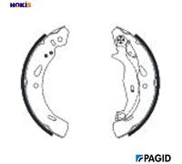 BRAKE SHOE SET H1692N FOR FORD K III FIESTA/VI/Van P4JC/P4JD/P4JA/P4JB 1.0L