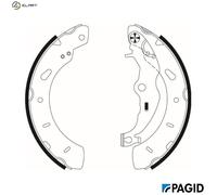BRAKE SHOE SET H1805N FOR FORD TRANSIT/COURIER/B460/Box/Body/MPV FOCUS/III/Van