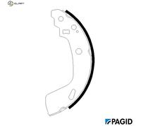 PAGID H1829N Brake Shoe Set