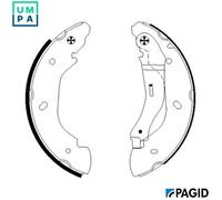 BRAKE SHOE SET H9525N FOR FORD TRANSIT/TOURNEO/Bus/Platform/Chassis/Van 2.4L