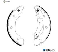 BRAKE SHOE SET H9525N FOR FORD TRANSIT/TOURNEO/Bus/Platform/Chassis/Van 2.4L