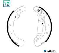 BRAKE SHOE SET H9595N FOR OPEL ASTRA/G/Van/FAMILY/Hatchback/CLASSIC/Caravan 1.2L