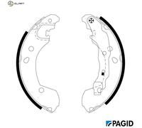 BRAKE SHOE SET H9720N FOR RENAULT CLIO/III/Grandtour/Hatchback/Van MODUS/GRAND