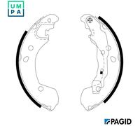 BRAKE SHOE SET H9720N FOR RENAULT CLIO/III/Grandtour/Hatchback/Van MODUS/GRAND
