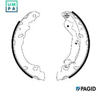 BRAKE SHOE SET H9820N FOR FIAT 500/C PANDA/Hatchback/Van FORD 0.9L 2cyl 500 C KA