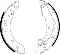 Brake Shoe Set HELLA 8DB 355 002-601 Fits Citroen Peugeot 1007 C2 Enterprise C3