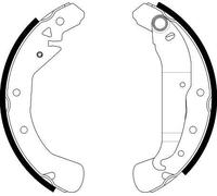 HELLA 8DB 355 002-631 Brake Shoe Set
