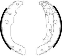 Brake Shoe Set HELLA 8DB 355 003-031 Fits Citroen DS Peugeot 207 208 207 Sw C3