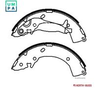 HERTH+BUSS JAKOPARTS J3500524 Brake Shoe Set